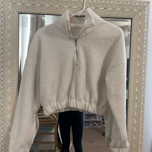Cozy Cream Quarter-Zip Women's Sweater